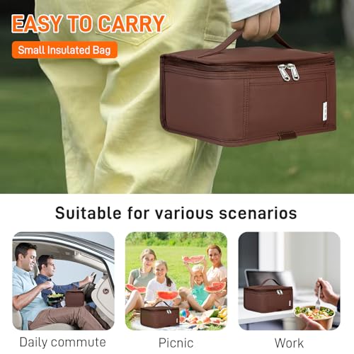 NOL Small Lunch Bag Mini Lunch Box Insulated Lunch Bag for Men