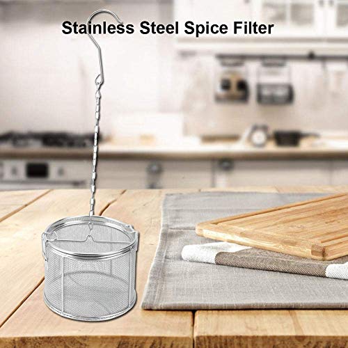 Stainless Steel Tea Ball Strainer and Filter with Hook