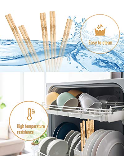 5 pairs of bamboo chopsticks can be reused