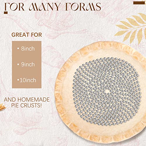 2 Pcs Pie Weights Baking Beads Stainless Steel Chain