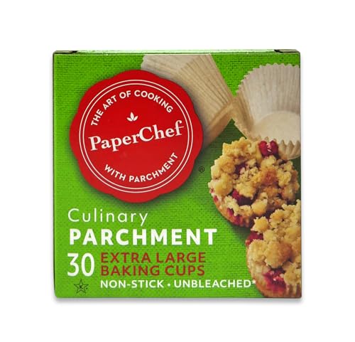 XL Parchment Baking Cups Nonstick Easy Release 30 Count 4 Pack (XL (Pack of 4))