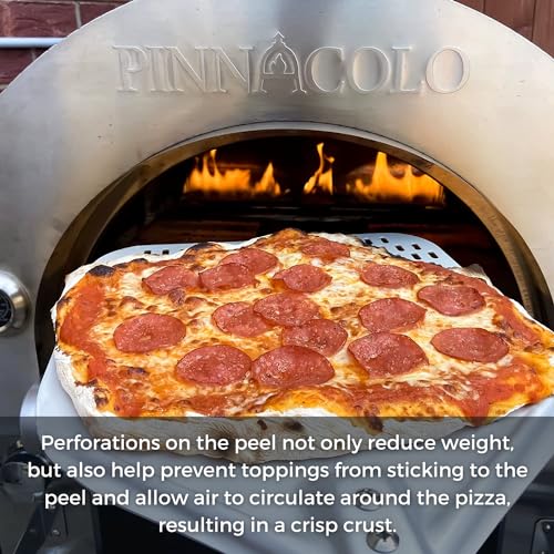 12 Inch Perforated Aluminum Pizza Peel with Handle