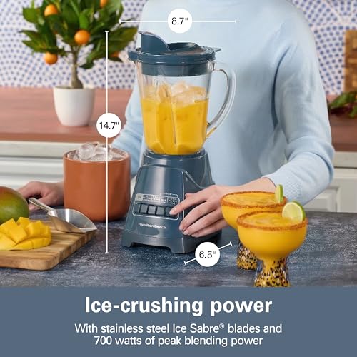 Power Elite Blender For Smoothies With Wave Action System (Kitchen Makeover Blue / 40 Oz. Glass Jar (Pack of 1))