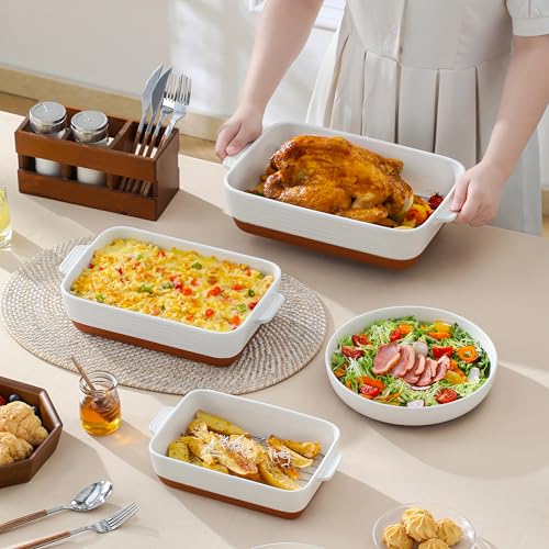 Casserole Dishes for Oven with Roasting Racks (3 Count)