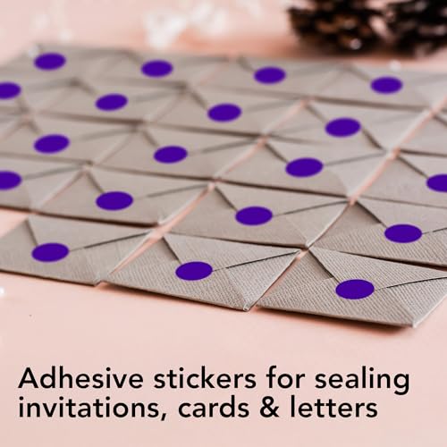 Purple Round Circle Dot Sticker 1 (Purple / 0.5 Inch)