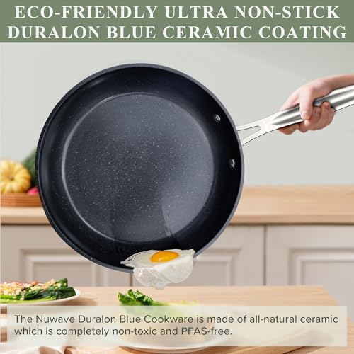 Healthy Duralon Blue Ceramic Nonstick Cookware Set (Clay / 12pc Cookware Set / Cookware Set)