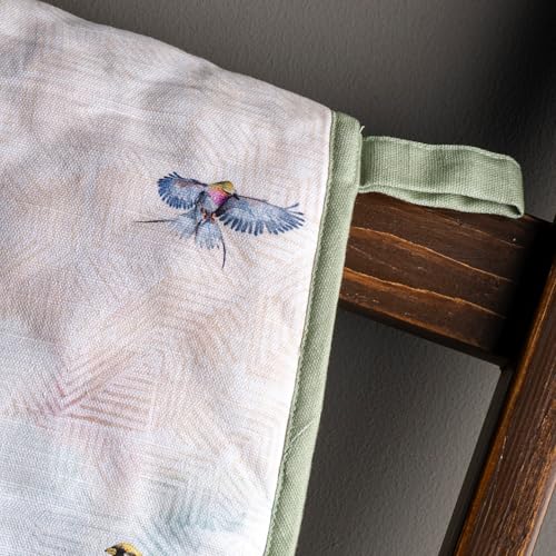 Double Oven Mitts 100% Cotton Double Oven Glove (070 - Flying Birds / 7" x 35" (Double Oven Mitt))