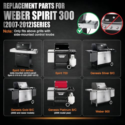 7525 Grill Grates 7537 Flavorizer Bars for Weber Genesis Silver B (S5 7639+7537)