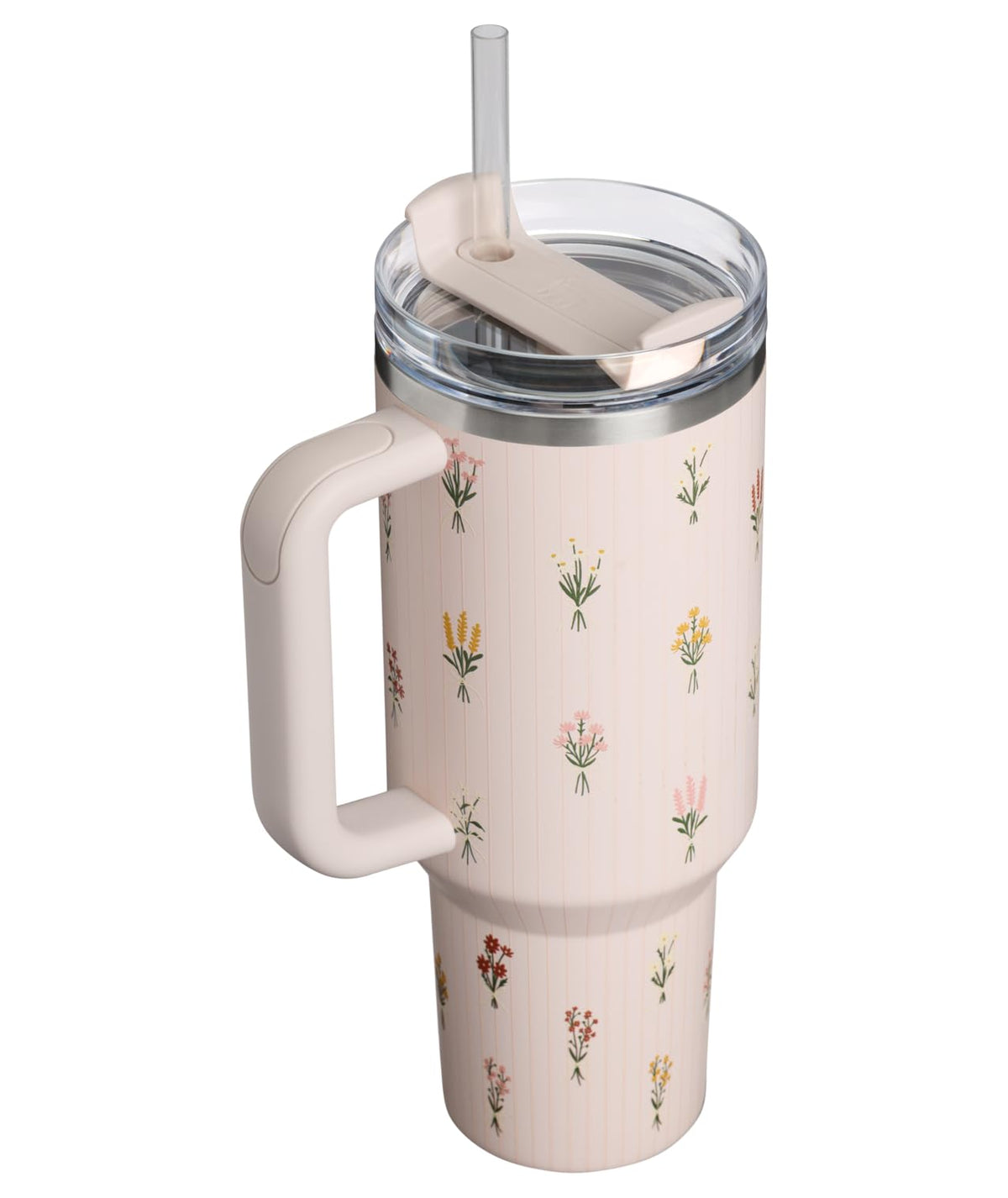 Quencher H2.0 Flow State Tumbler (40 Ounces / Rose Quartz Bouquets)