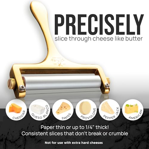 Cheese Slicer With Adjustable Thickness (Gold)