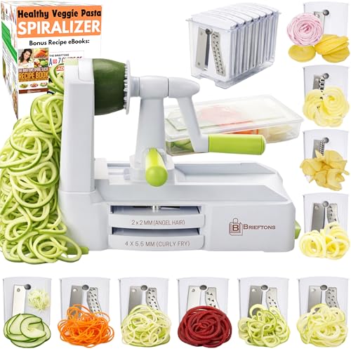10 Blade Vegetable Spiralizer (White (10 Blades))