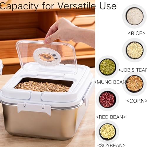 Stainless Steel Rice Container (20Lbs)