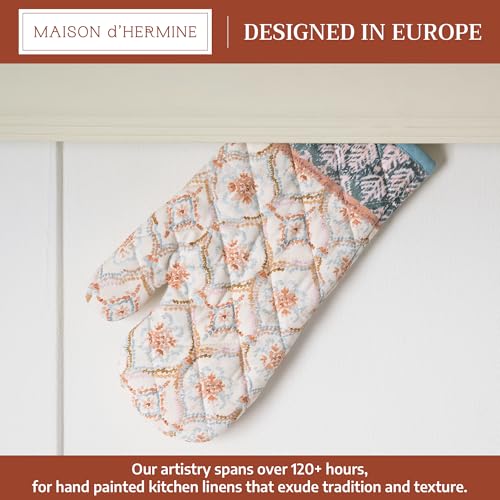 Maison d'Hermine Oven Gloves 100% Cotton Oven Mitt (022 - Fair Isle / 7.5" x 13" (Oven Mitt))