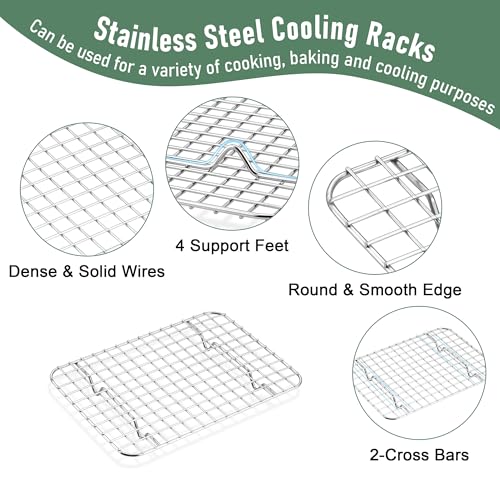 Toaster Oven Pan with Rack (9*7 Inch)