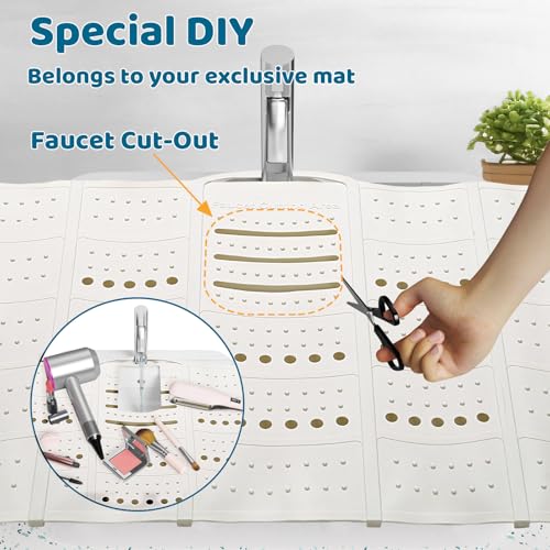 Foldable Silicone Bathroom Sink Cover & Makeup Mat