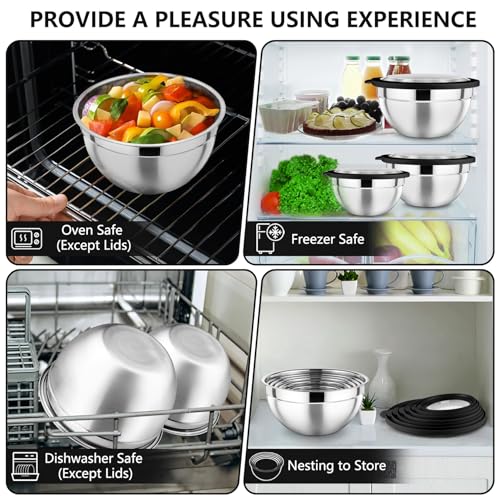 Mixing Bowl with Lid Set of 7