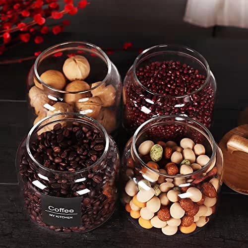 Glass Jars with Airtight Lid [Set of 4]