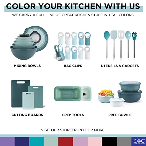 Silicone Cooking Utensils (Teal / 10 Pieces)