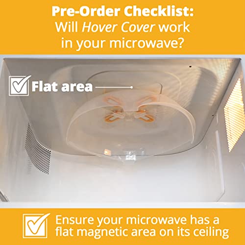Magnetic Microwave Splatter Cover for Food (Orange)