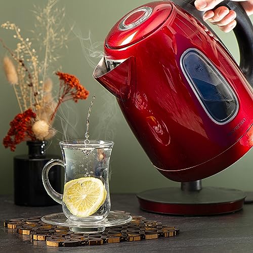 Red Stainless Steel Electric Kettle (Red 1.7L)