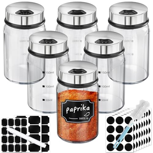 Spice Jars with Labels (5oz / 150ml)