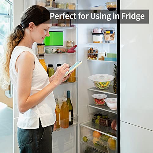Silicone Lids for Food Storage (Clear White)