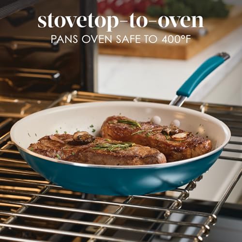 Cucina Ceramic Nonstick Frying Pan (Skillet (12.5") / Marine Blue)