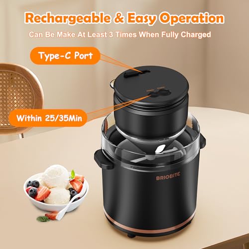 1.1 Quart Ice Cream Maker Machine (Black)