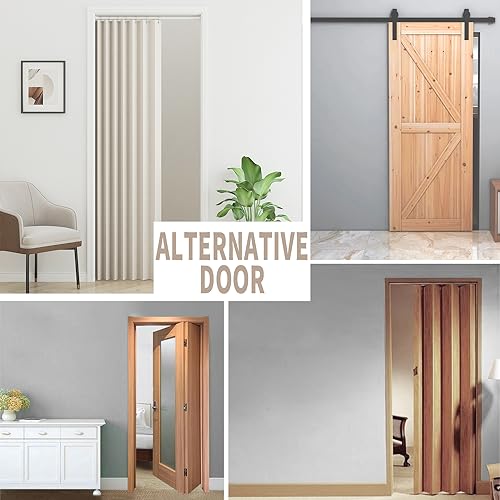 Closet Curtains (Beige / 39"W x 78"L (Pack of 1))