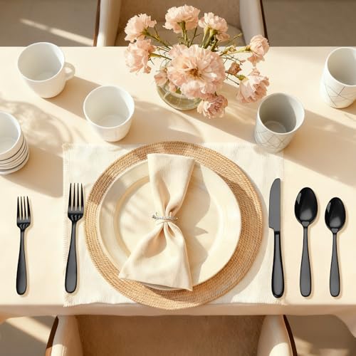 40 Piece Black Silverware Set (Black / 40 Piece)