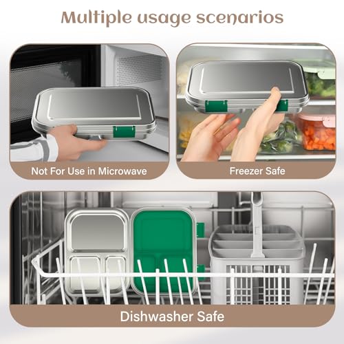Stainless Steel Bento Box Kids (Green)