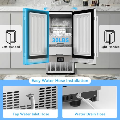 Under Counter Ice Maker with Refrigerator Function (Stainless Steel)