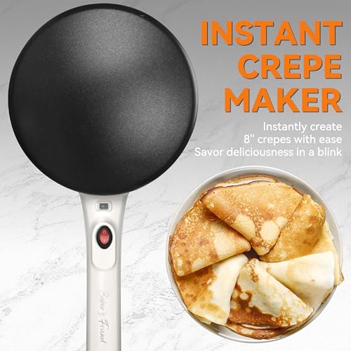 Instant Crepe Maker with Handle (Crepe Maker (White))