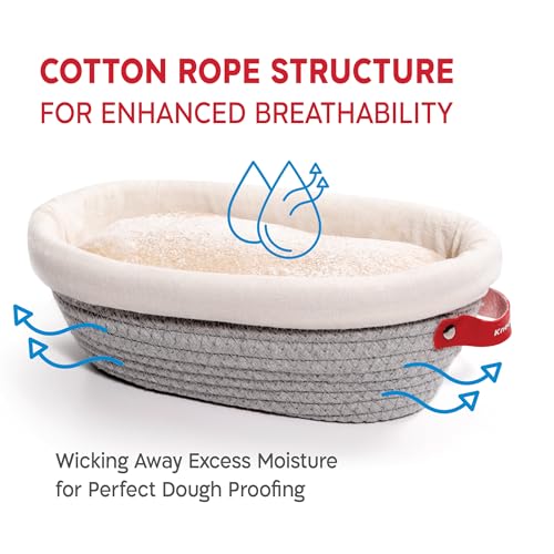 Cotton Rope Banneton Bread Proofing Basket Set (2 Count)