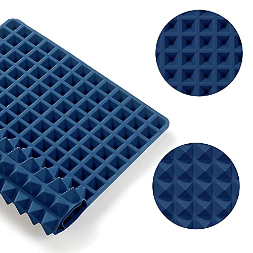 8 in 1 Silicone Baking Set (8-Piece Baking Set (6 Cake Molds, 2 Baking Mats) / Navy Blue)