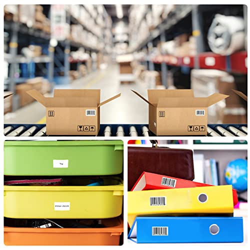 480 Pcs White Blank Labels Self Adhesive Library Book Spine Labels 1" x 1.5" Mailing Address Label Stickers Small Barcode Labels for Laser (480 Count)