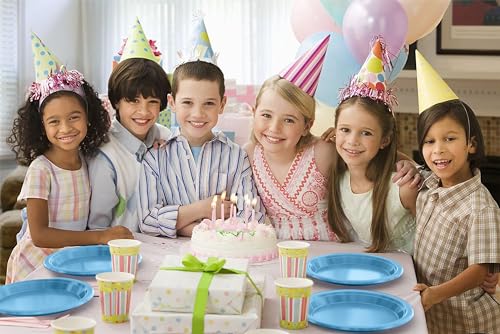 Sturdy Light Blue Plastic Plates 9" Party Plates 100 Pcs (9 inch / Light Blue)