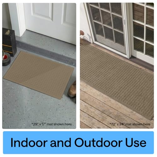 HydroABSORB Door Mat for Indoor Outdoor Use (Beige / 47" X 35")
