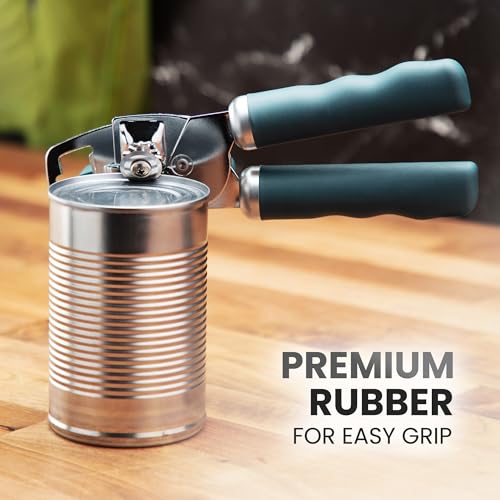 Manual Can Opener Heavy Duty Patented Stainless Steel (Green / Comfy Grip)