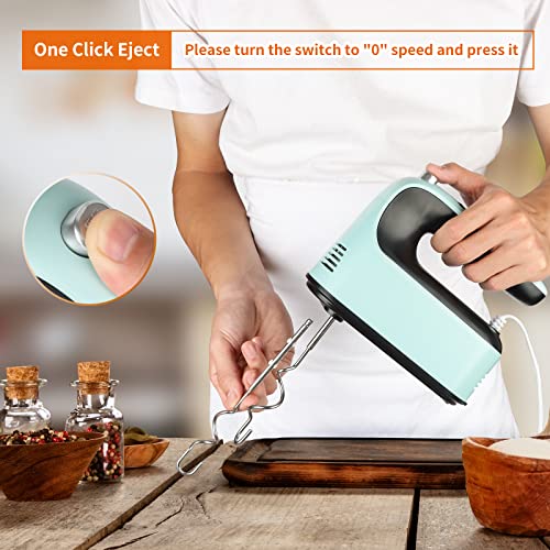 9 Speed Digital Hand Mixer Electric (Ice Blue/Black)