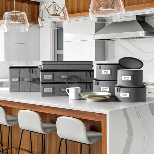 China Storage Containers (Gray / Dinner Plate Storage)