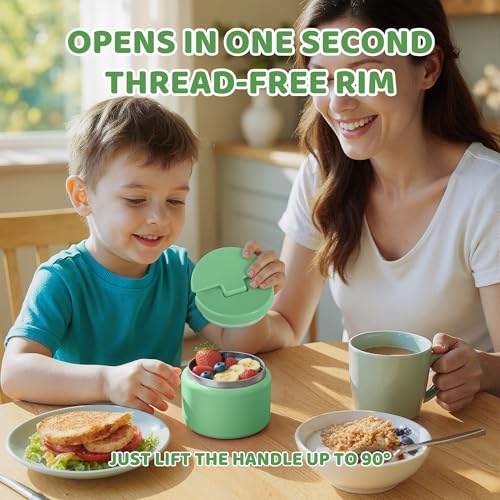 14.5oz Soup Thermo for Hot Food Kids Vacuum Insulated Food Jar Twist (Green)