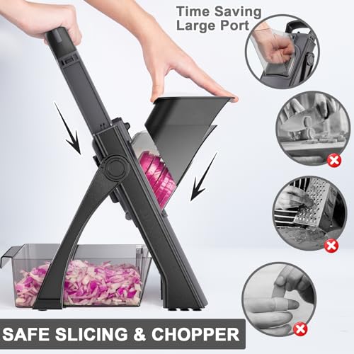 Mandoline Slicer for Kitchen (S3 Black)