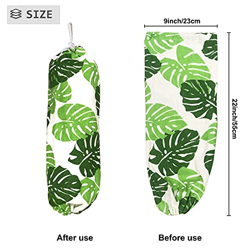 Green Wall Mount Plastic Bag Organizer (green)
