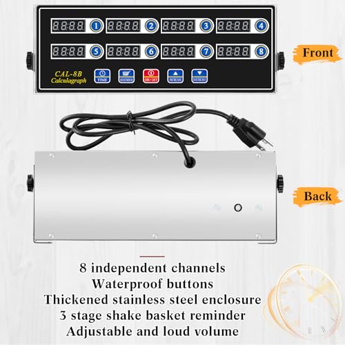 3 Pack 8 Channel Kitchen Timers for Cooking (8 Channel)