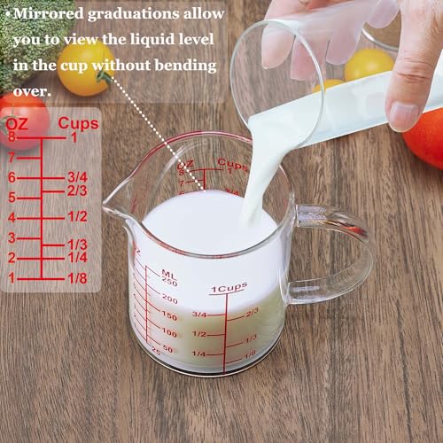 Ackers Mirror Graduated Glass Measuring Cup (8OZ Mirror Graduated)