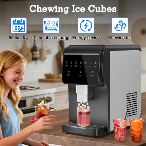 Nugget Ice Maker Machine 80LB (80Lbs/24H / Nugget Ice Maker)
