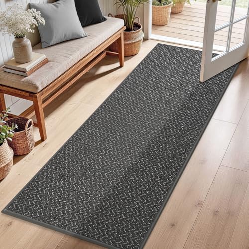 Hallway Runner Rugs Non (Dark Grey / 2' x 6')
