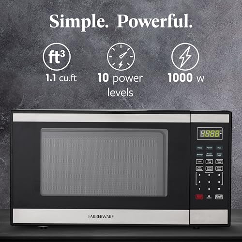 1.1 Cu. Ft. Countertop Microwave Oven (1.1 Cu. Ft / Stainless Steel)