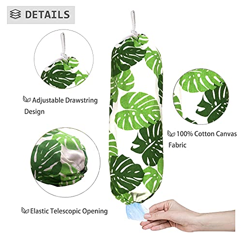 Green Wall Mount Plastic Bag Organizer (green)